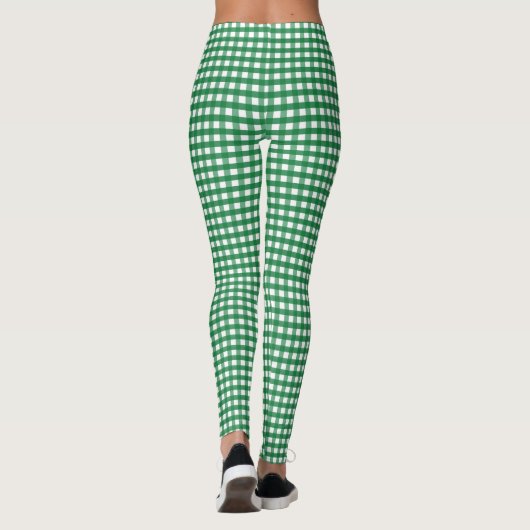 Leggings Vert et blanc Checkered (Dos)
