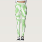 Leggings Vert et blanc rayé (Devant)