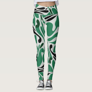 Leggings vert et noir