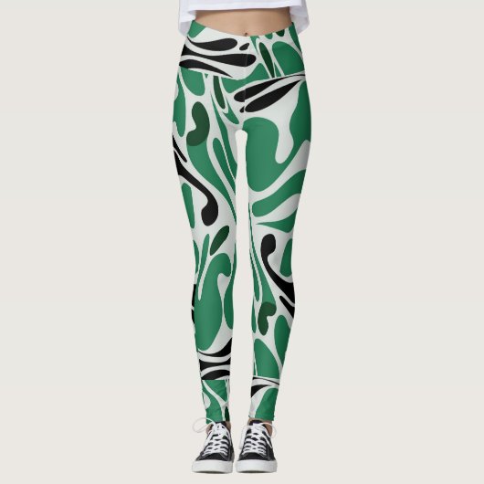 Leggings vert et noir (Devant)