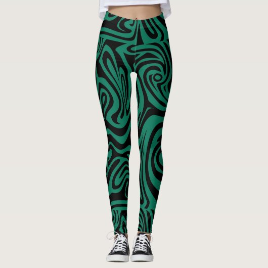Leggings vert et noir (Devant)