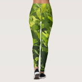Leggings Vert été nature moderne feuillage abstrait (Dos)