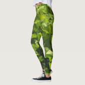 Leggings Vert été nature moderne feuillage abstrait (Gauche)