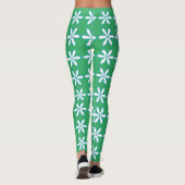 Leggings vert fleur (Dos)