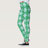 Leggings vert fleur (Gauche)