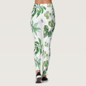 Leggings vert floral feuille nature filles mode femmes (Dos)