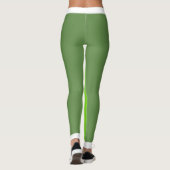 Leggings Vert Flourescent sur vert (Dos)