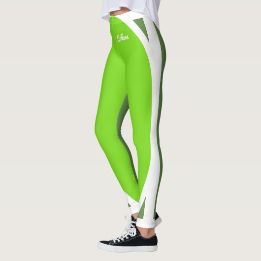 Leggings Vert Flourescent sur vert (Gauche)
