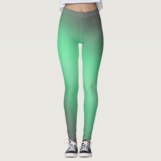 Leggings Vert gris clair de lune ombre effet (Devant)