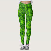 Leggings Vert irlandais de trèfles de shamrock de jour de (Devant)