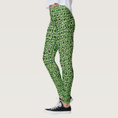 LEGGINGS VERT LUMINEUX DE FEUILLE DE CUIR VINTAGE (Gauche)