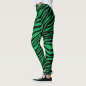 LEGGINGS VERT MOYEN DE RAYURE (Gauche)
