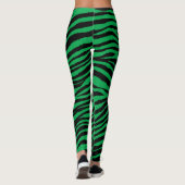 LEGGINGS VERT MOYEN DE RAYURE (Dos)