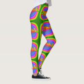 Leggings vert multicolore coloré baleines (Droite)