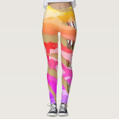 Leggings Vert, multicolores, camo, motif, drapeau de tatoua (Devant)
