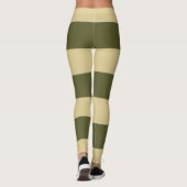 Leggings Vert olive et rayures beige (Dos)