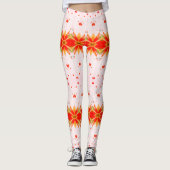 Leggings Vert orange vif et rose (Devant)