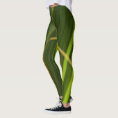 Leggings Vert Palm Fronds Naturel Tropical Abstrait (Gauche)