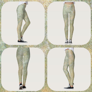 Leggings Vert pastel Crème Beige Grès naturel