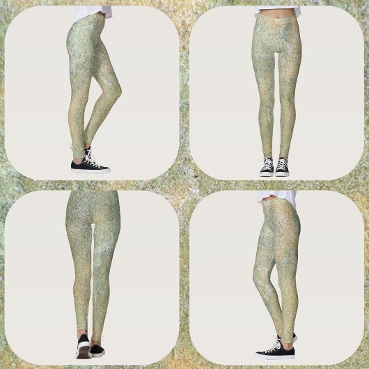 Leggings Vert pastel Crème Beige Grès naturel