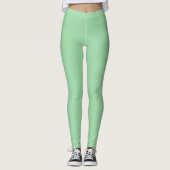 Leggings Vert pastel massif, Vert menthe brillant (Devant)