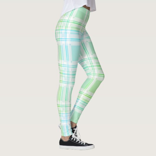 Leggings Vert Pastel Plaid (Droite)