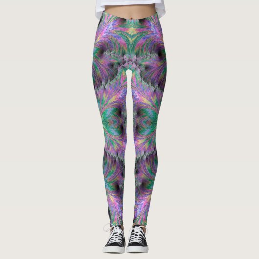 Leggings ~ vert pourpre ~ Original (Devant)