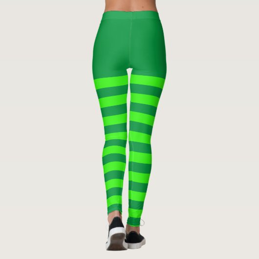 Leggings Vert rayé (Dos)