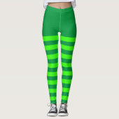 Leggings Vert rayé (Devant)