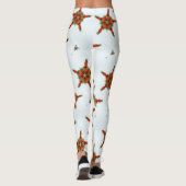 Leggings vert rouge étoiles (Dos)