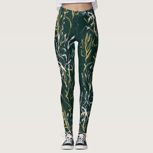 Leggings vert sauvage (Devant)