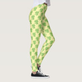Leggings Vert Shamrock Pois St. Patrick's Day jaune (Droite)