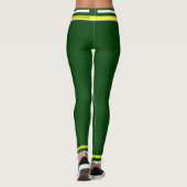 Leggings Vert sportif Jaune & Blanc (Dos)