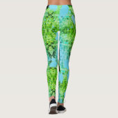 Leggings Vert Triangles Peinture turquoise (Dos)