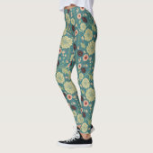 Leggings Vert Turquoise rose Floral Jouer Mix Motif (Gauche)