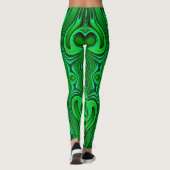 Leggings ~ vert vif noir ~ Original (Dos)