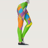 Leggings Vert violet orangé et jaune (Droite)