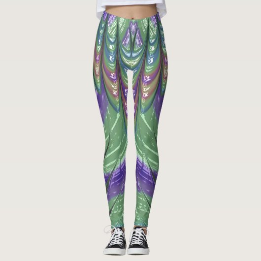 Leggings ~ vert violet ~ Original (Devant)
