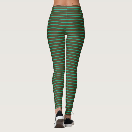 Leggings Verte Et Brown (Dos)