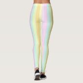 Leggings Vertical Pastel Stripes Décor sur (Dos)