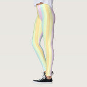 Leggings Vertical Pastel Stripes Décor sur (Gauche)