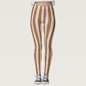 Leggings Verticale rouge en pastel de rayures sur toute (Devant)