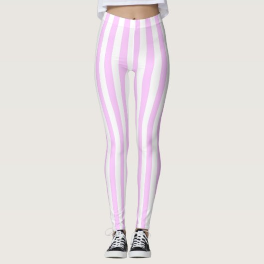 Leggings verticaux Lilac Stripe (Devant)