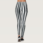 Leggings verticaux noirs et blancs (Dos)