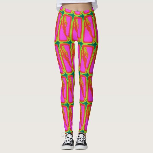 Leggings verticule blonde mermaids rose (Devant)