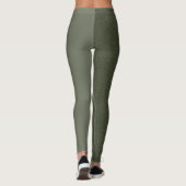 Leggings verts à deux tons de mousse (matte + text (Dos)