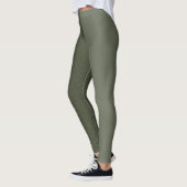 Leggings verts à deux tons de mousse (matte + text (Gauche)