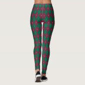 Leggings verts argyles pour femmes (Dos)
