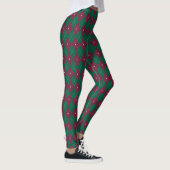 Leggings verts argyles pour femmes (Droite)