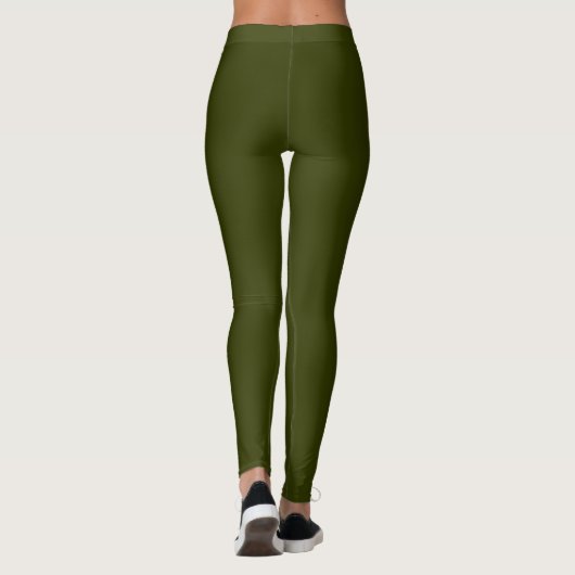 Leggings verts de l'armée branchée (Dos)
